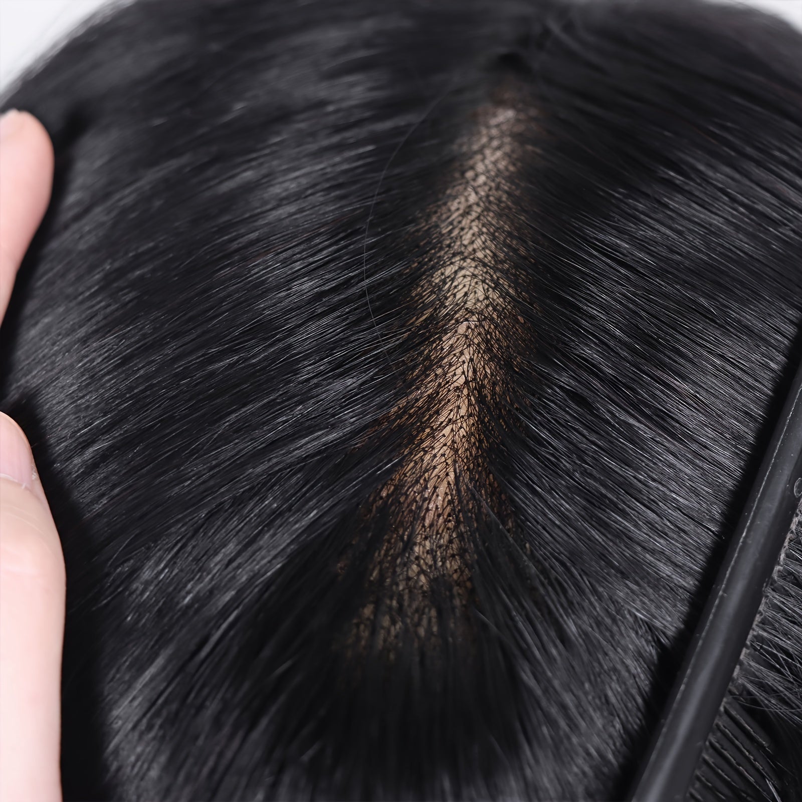 Men's Human Hair Wig with Mono Lace Cap Straight Hair All Ethnicities