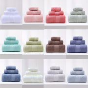 Juego de toallas de baño de algodón de 3 piezas, toallas de cara de felpa cuadradas, absorbentes, para uso doméstico