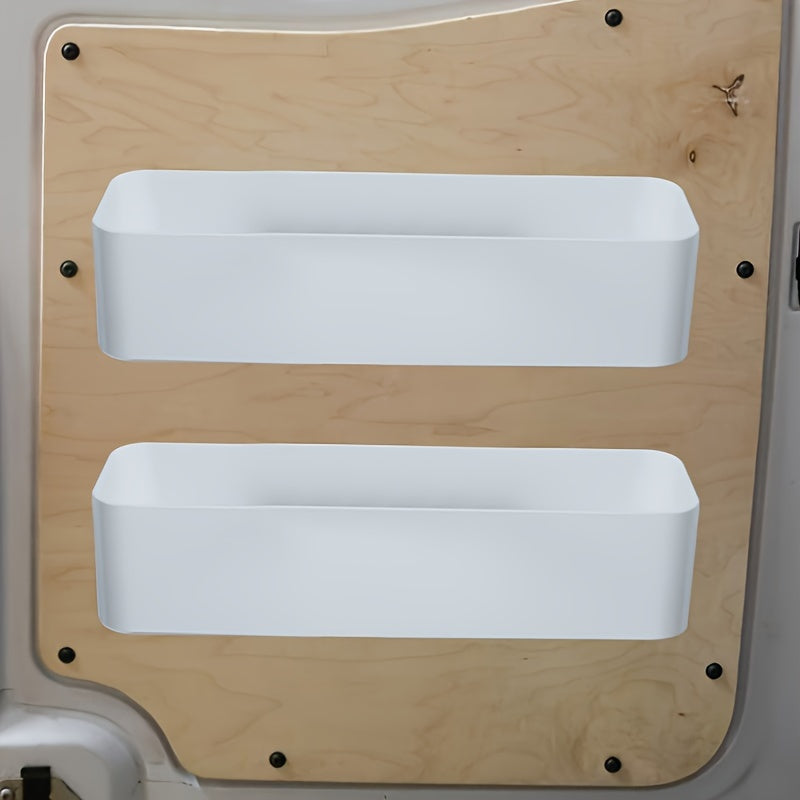 2 Pack RV Camper Storage Pocket Boxes Durable Plastic Vehicle Exterior Organizer