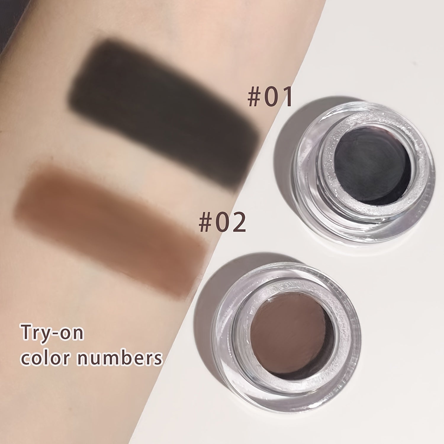 Eyebrow Styling Cream Set Waterproof Quick-Dry Gel with Brush 2 Colors