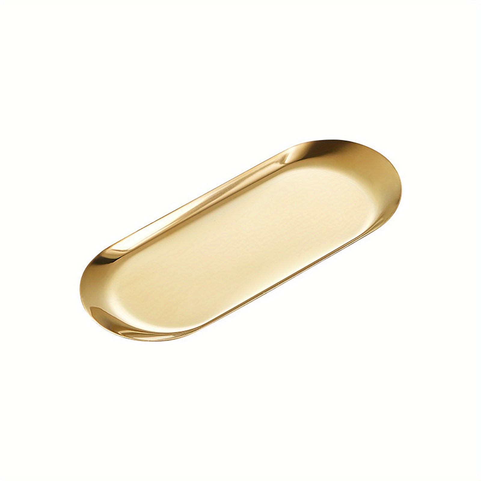 Stainless Steel Bathroom Tray for Jewelry Cosmetics and Small Items Organizer