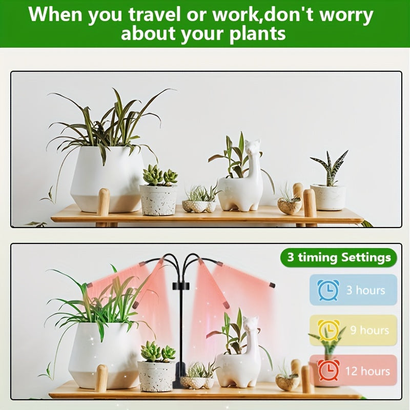 Adjustable Full Spectrum LED Plant Grow Light with Dimmable Fill Light for Indoor Gardens