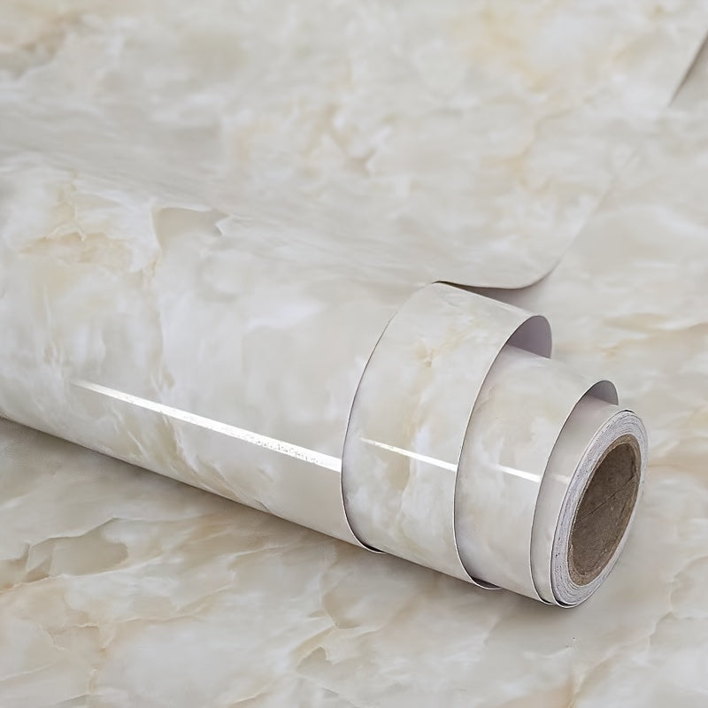 Self-Adhesive Kitchen Wallpaper Roll Shapes Stripes Washable Oil Water Resistant Countertop Furniture Renovation