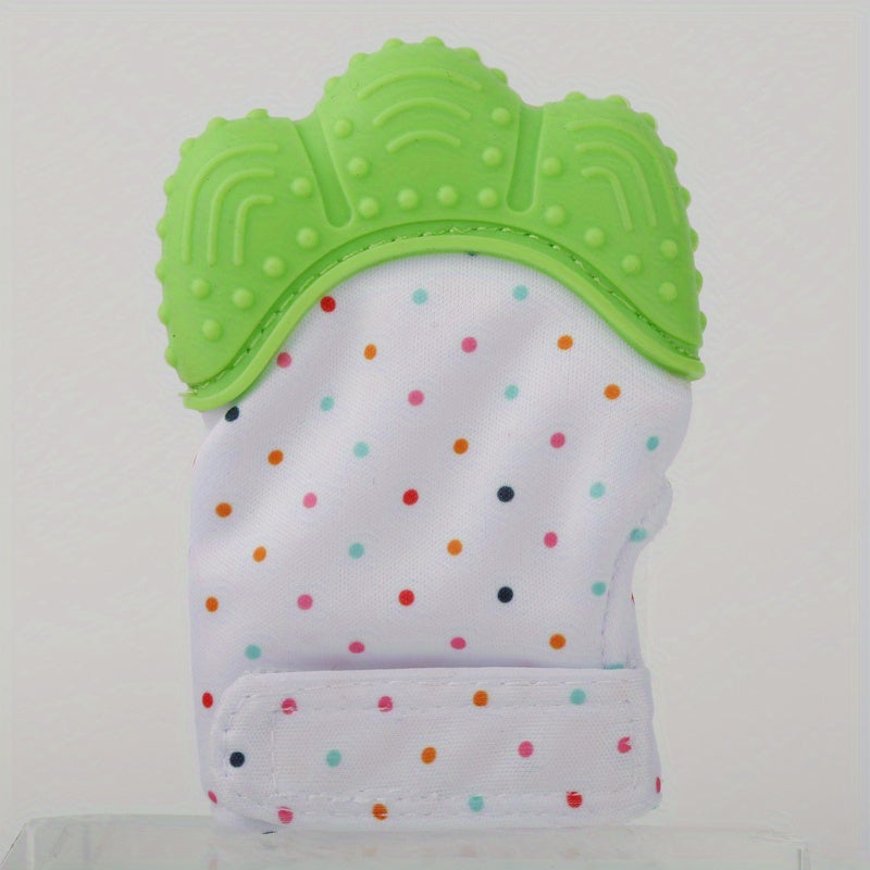 Guante de silicona transpirable con juguete de dentición para bebés de 0+ con colores mezclados