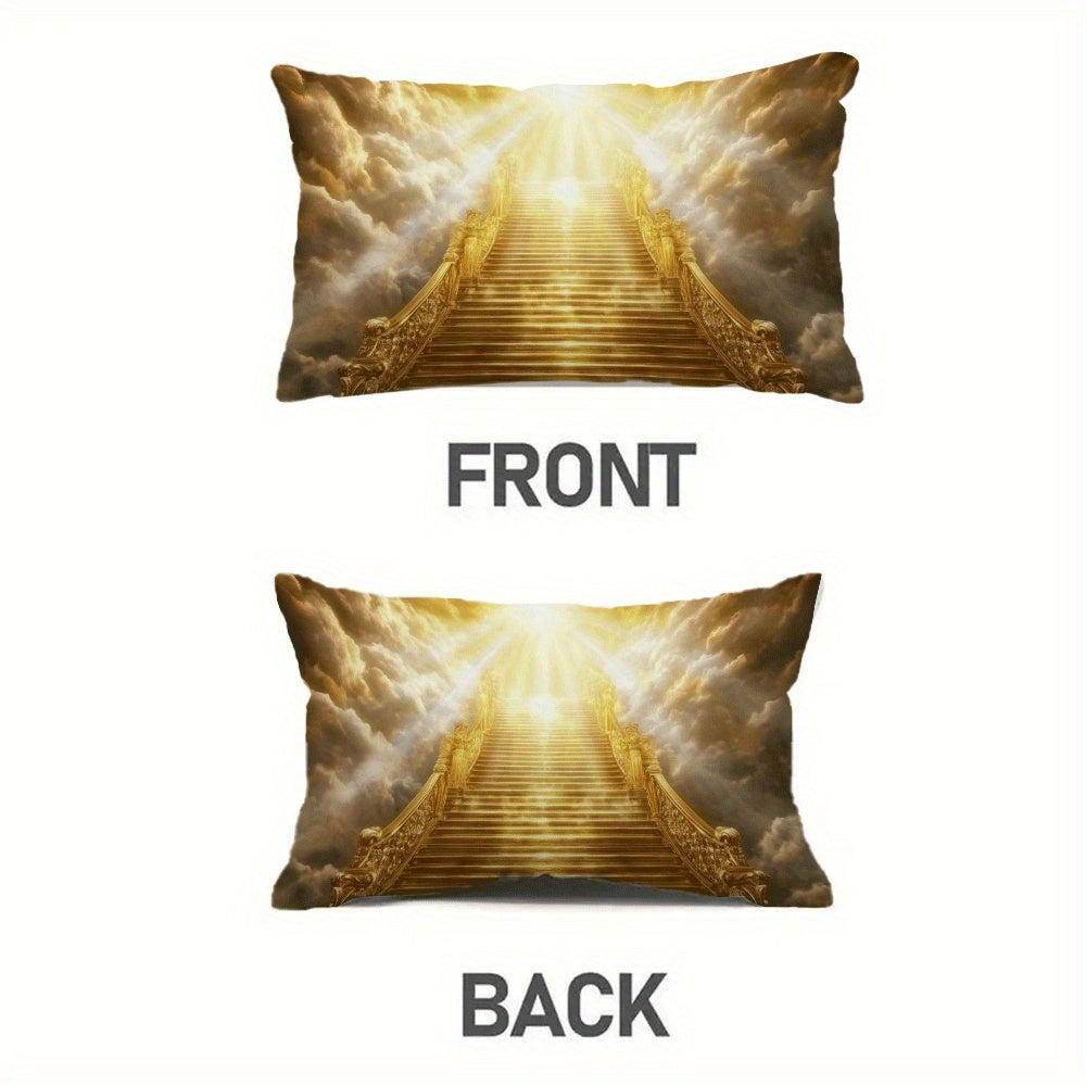 Heavenly Ladder Print Pillow Cover 50.8x30.48 cm Polyester Zipper Casual All-Season
