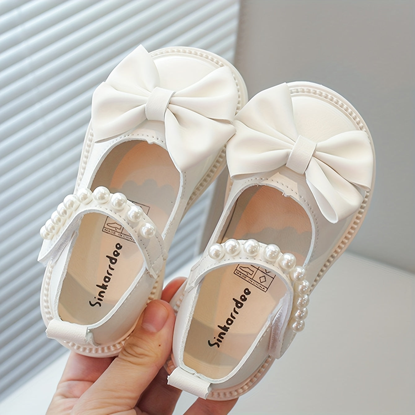 Детские туфли-бантики с бабочками и геометрическим узором, легкая дышащая резиновая подошва