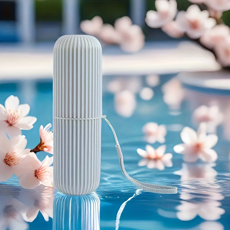 Travel Toothbrush Holder with Rinse Cup and Storage Case for Travel