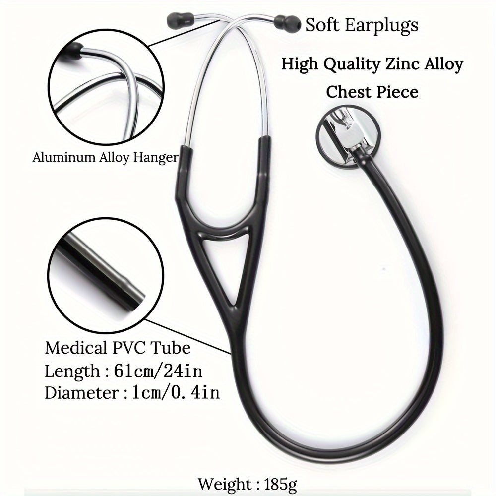 Single Head Aluminum Alloy Cardiology Stethoscope for Doctors and Nurses 61cm Tube