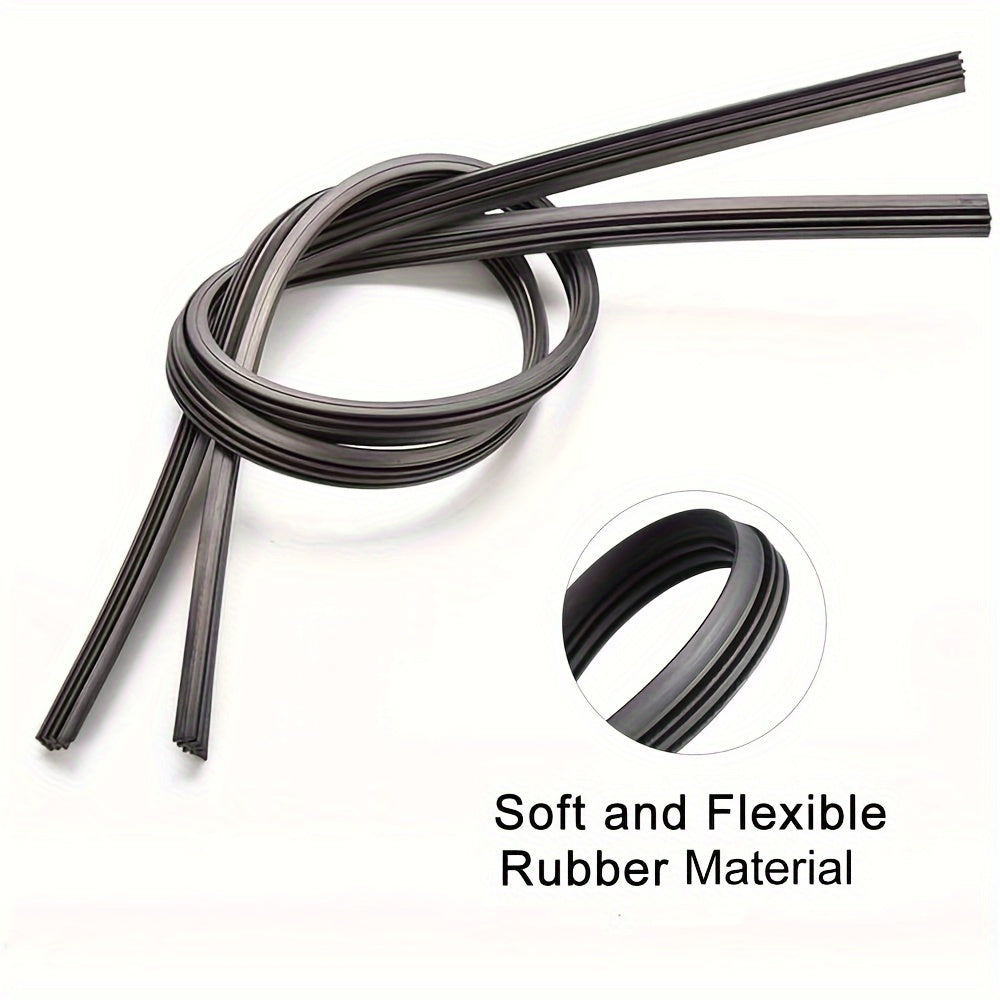 Juego de 4, limpiaparabrisas universales de goma de 28 pulgadas sin marco