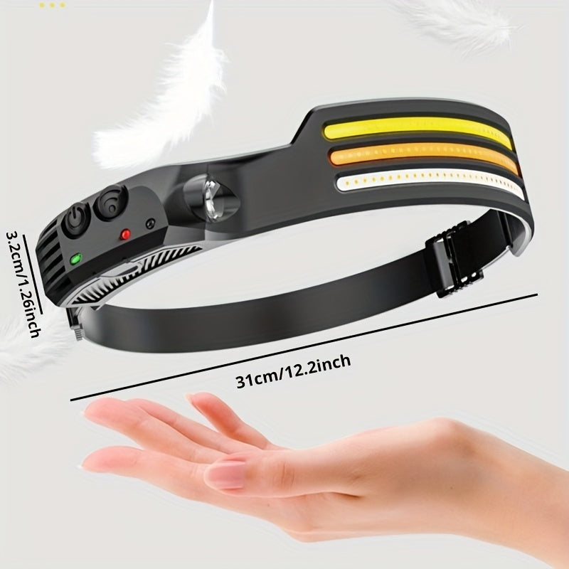 Rechargeable Motion Sensor LED Headlamp for Camping Running Fishing Hiking
