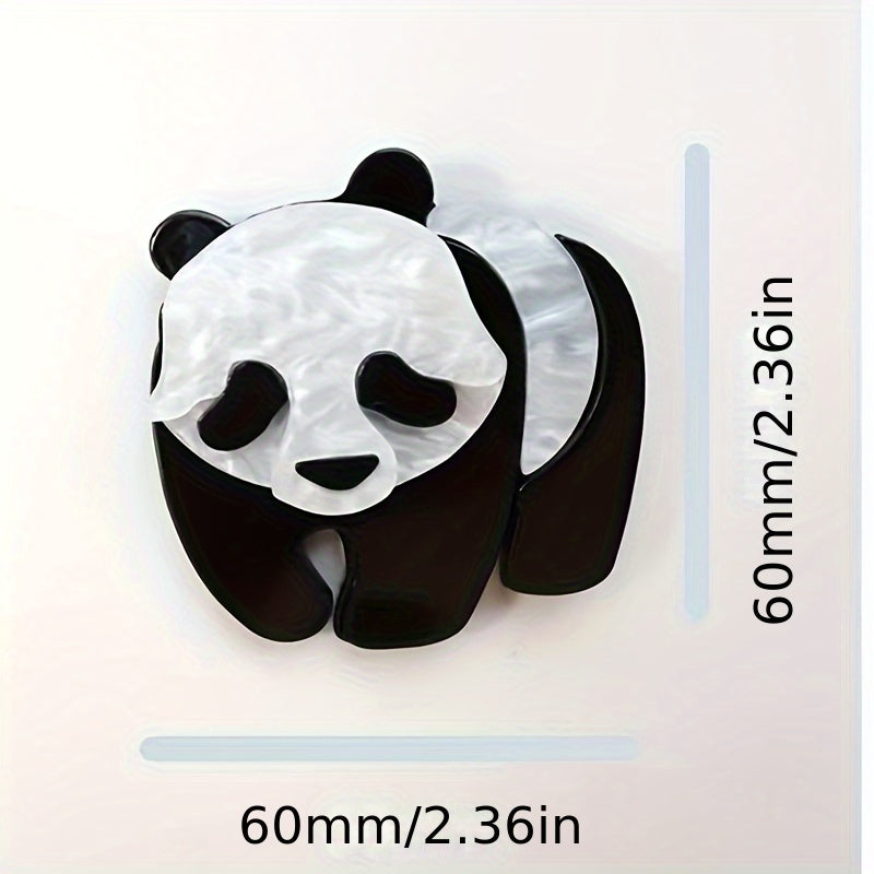 Akril Panda Brooch Chiroyli Kattalar va Qizlar uchun Multfilm Hayvon Pin