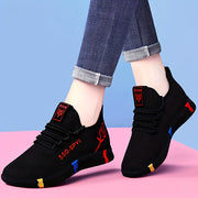 Women's Breathable Knit Sneakers Casual Lace-Up Outdoor Low Top Shoes