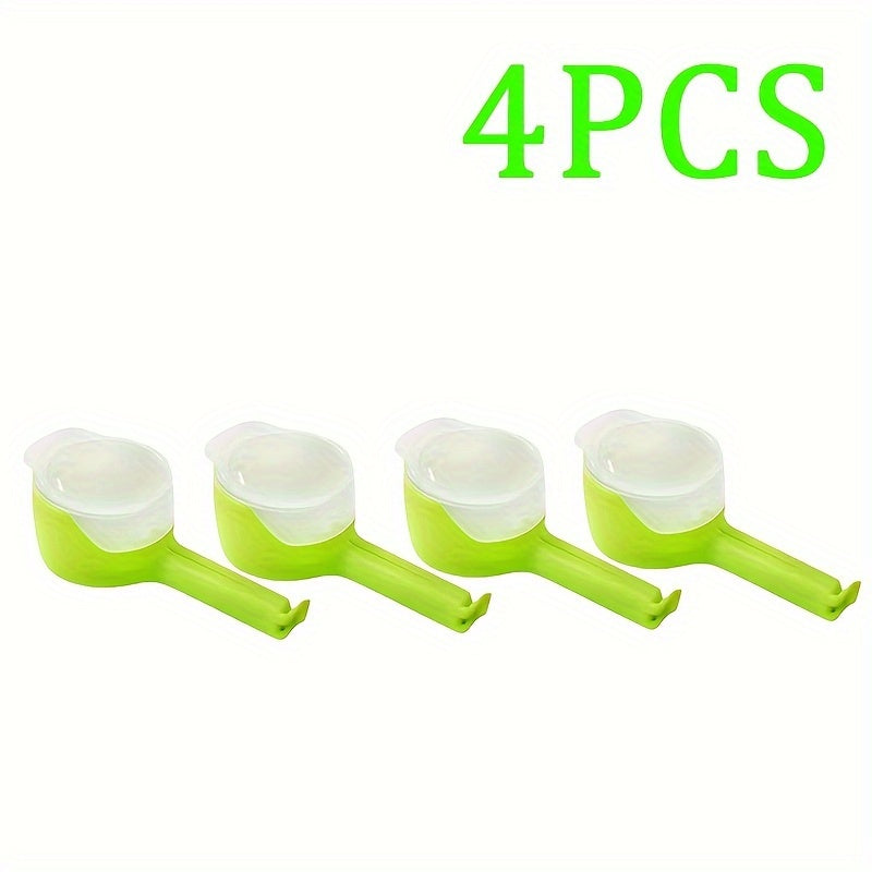 1, 2, 3, 4 yoki 5 ta ko'p maqsadli plastik oziq-ovqat sumkasi muhrlash kliplari, turli ranglarda, don saqlash uchun namlikdan himoyalovchi tarqatish nozzle bilan