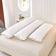Long White Brushed Body Pillow for Cervical and Pregnancy Support