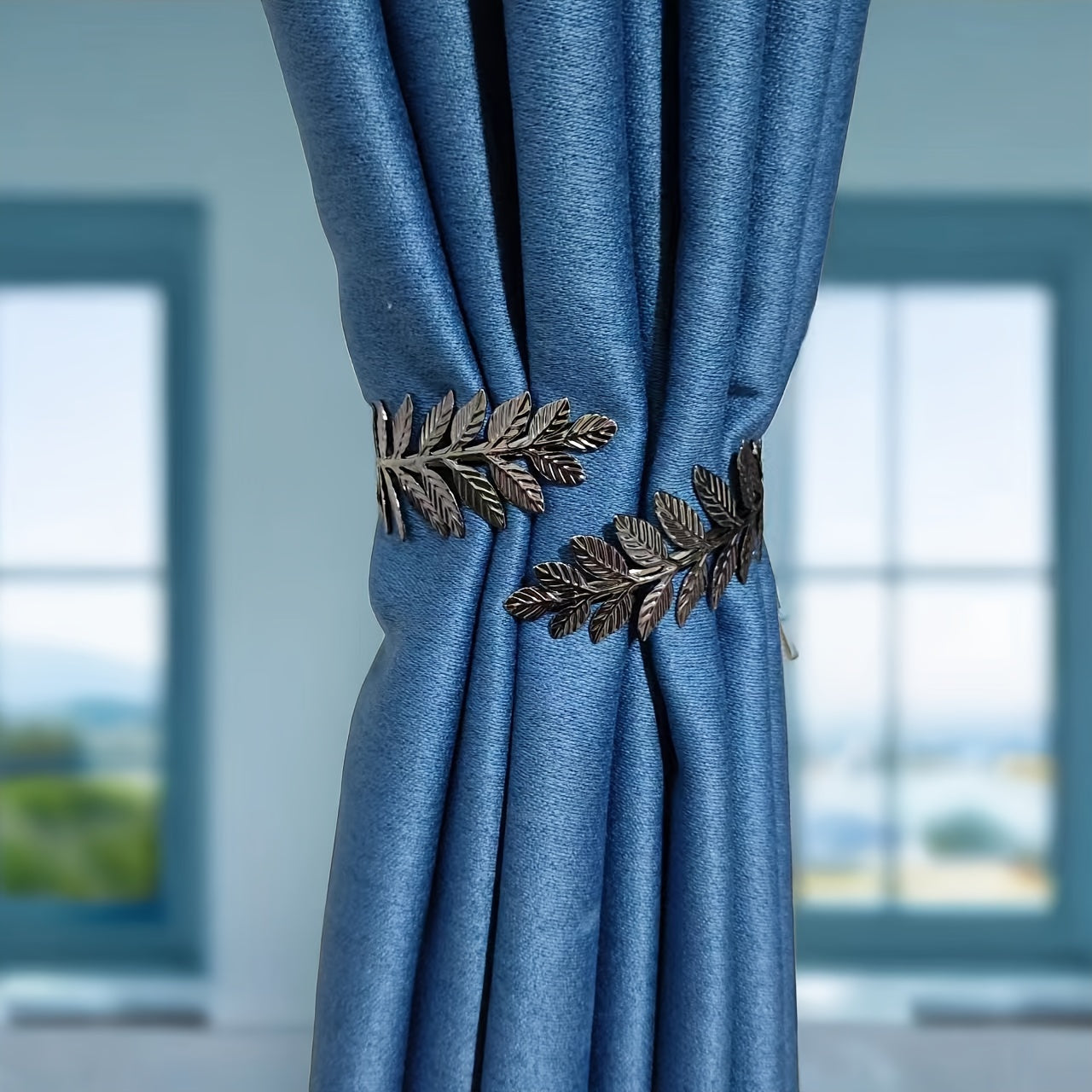 Gold Leaf Curtain Tieback Boho Style Metal Window Accessory