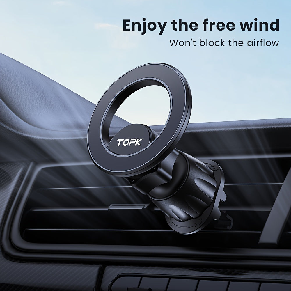 Magnetic Car Mount ABS Material 360° Rotation Strong Magnets Air Outlet Holder