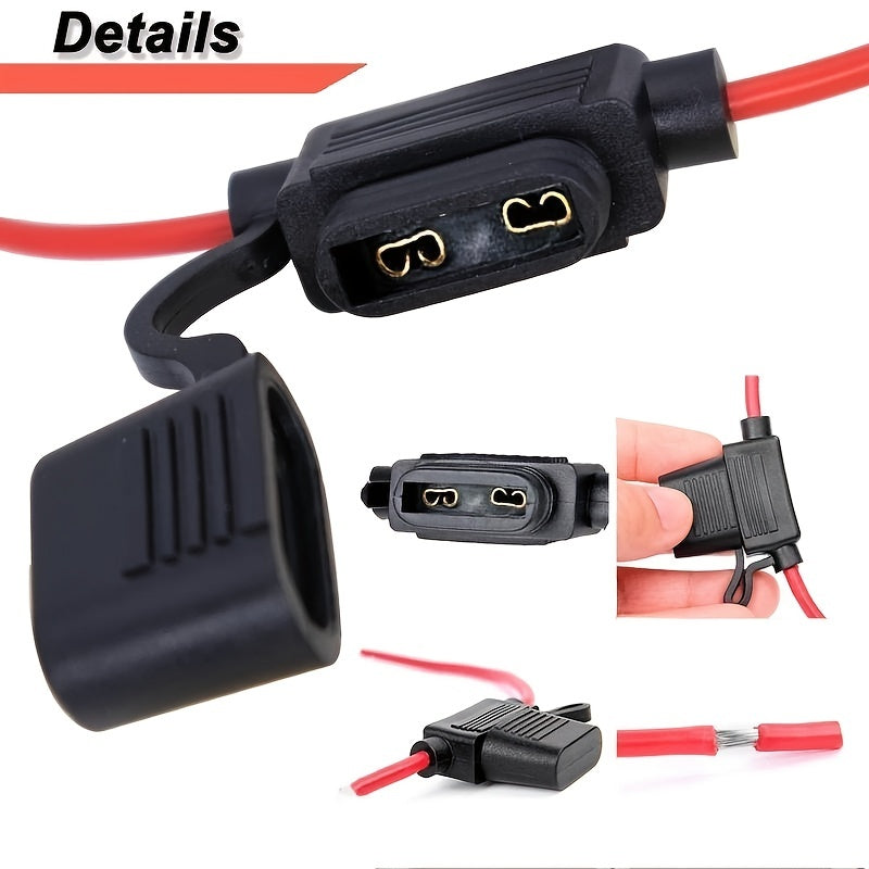 5pcs Inline Fuse Holders for Car Power Sockets Mini Blade 10A Auto Replacement