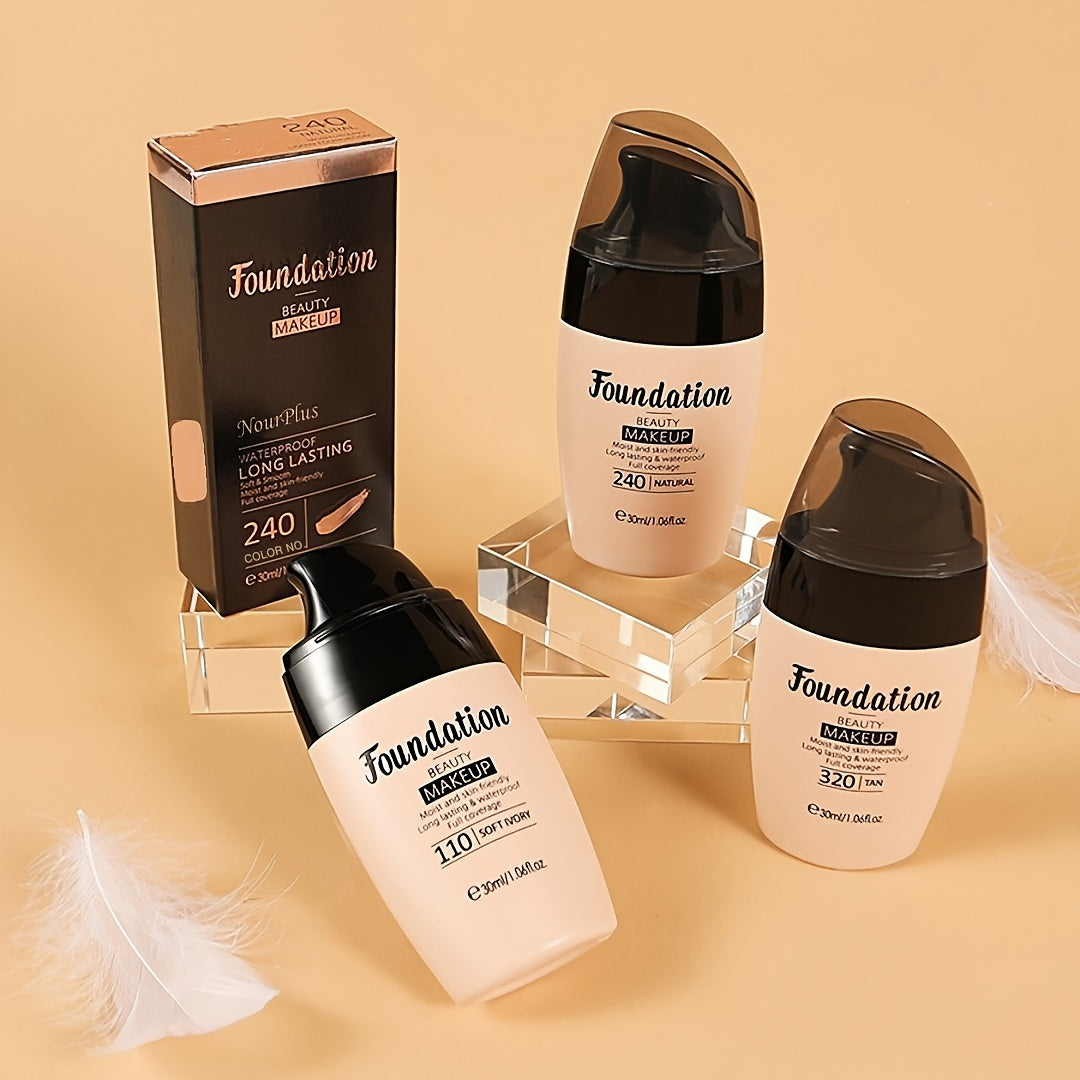 Base líquida natural para mujer con bomba 30ml corrector en varios colores