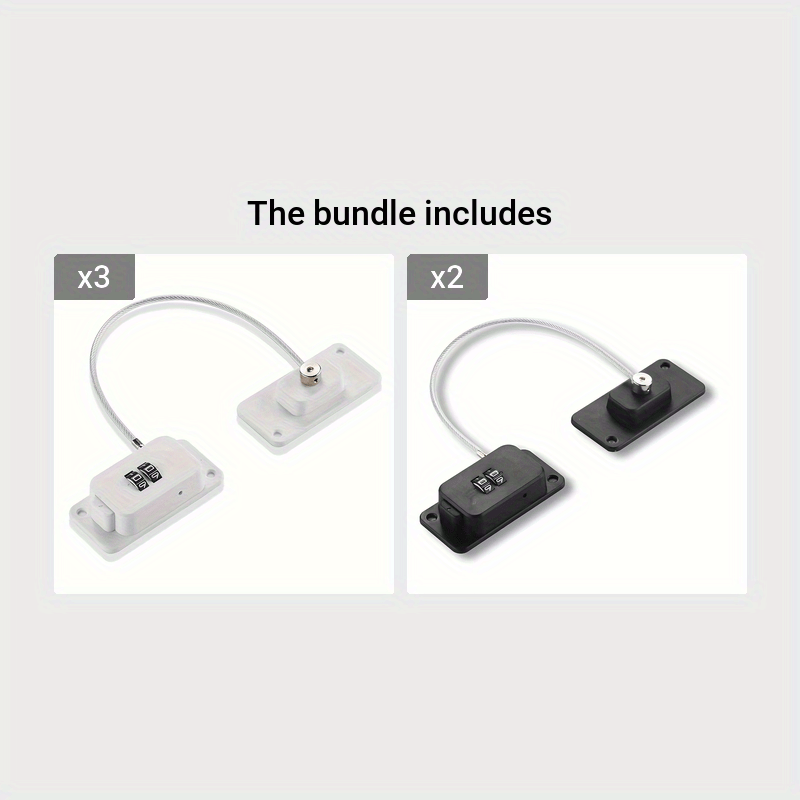 Child Safety Locks Drawer Fridge Cabinet Window 2-Digit Password No Drilling