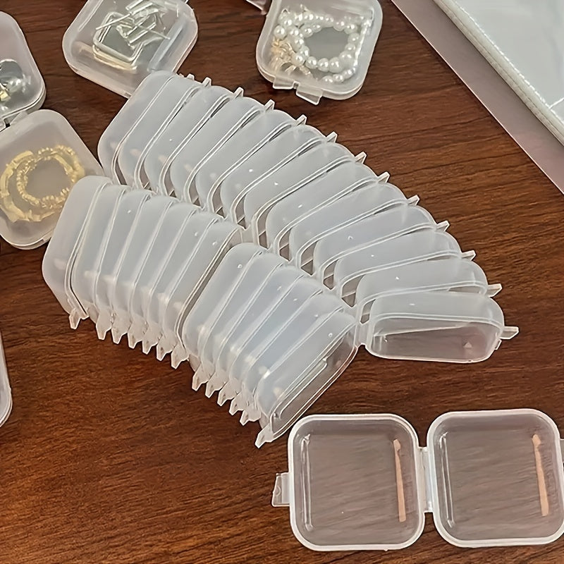 Plastic Storage Boxes with Lids for Jewelry Earrings and Necklaces Organizers