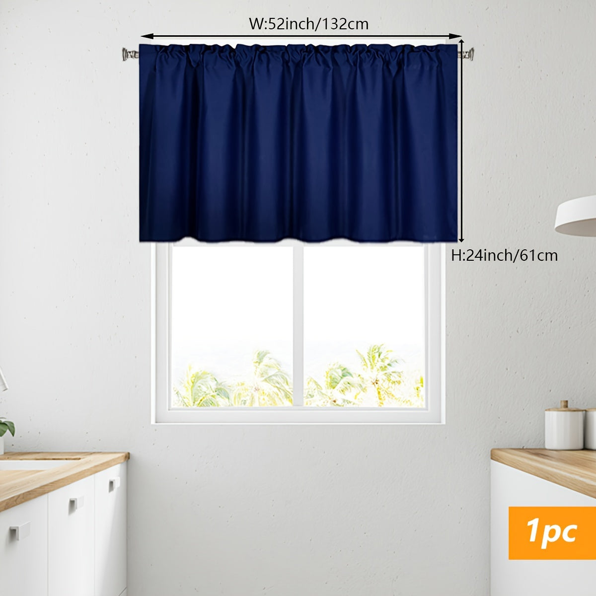 Solid Color Blackout Curtain with Rod Pocket for Privacy and Modern Style