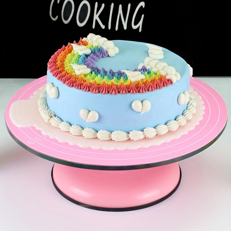 Silicone Baking Mat with Measurements for Cake Turntable Stand Non-Stick Heat Resistant