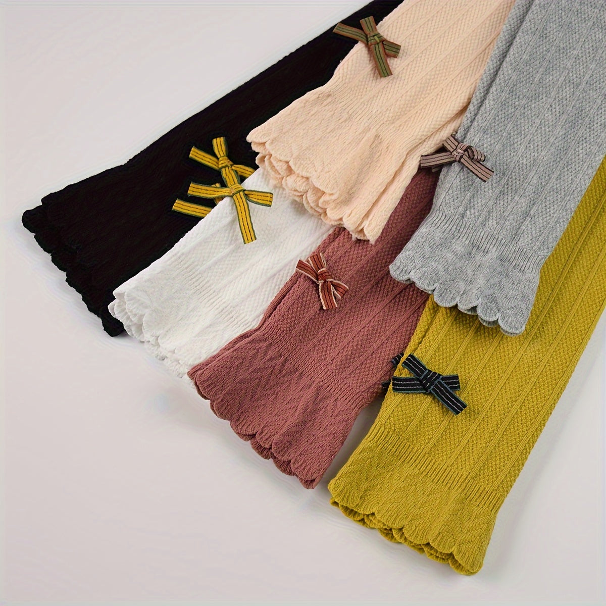 Girls' Floret Design Pantyhose Solid Knit Spring Fall Toddler Kids Leggings