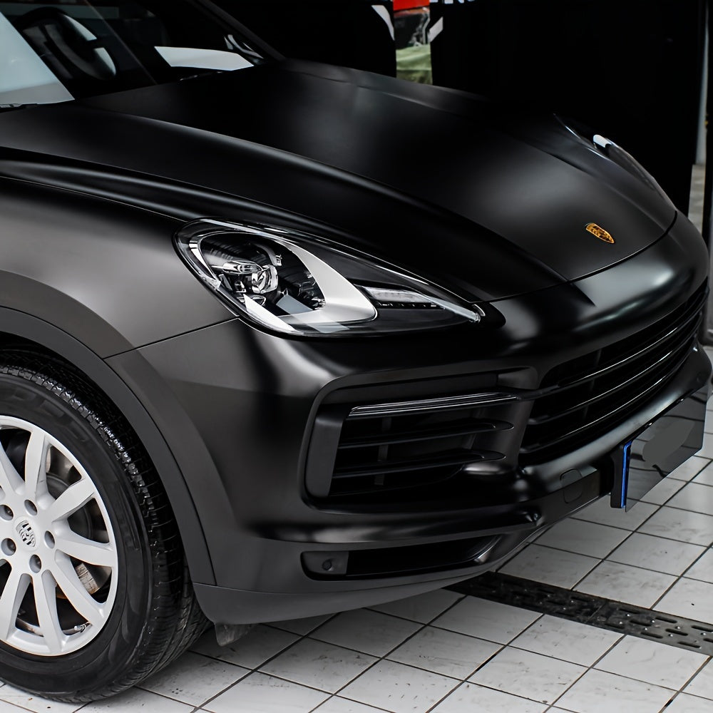 Qora mat va mato avtomobil qoplamasi vinil varaqasi 10/20/30/40/50cm×152cm Avto Dekor