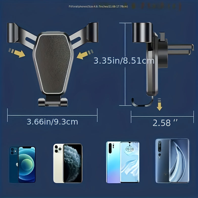 Universal Car Air Vent Phone Holder Adjustable Auto Lock Smartphone Mount