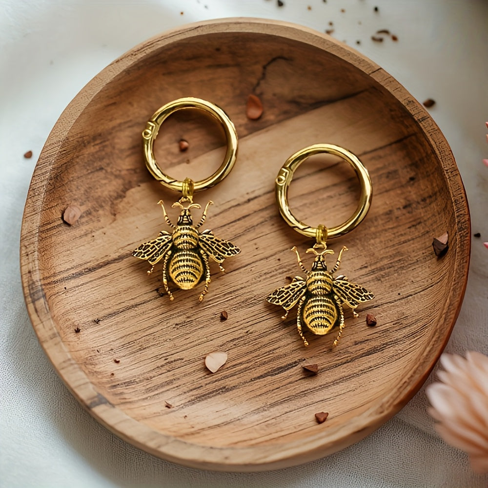 2Pcs Unisex Zinc Alloy Bee Shoe Charms Animal Texture Wing Decoration