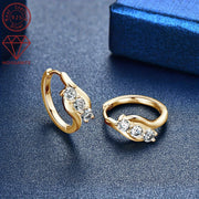 Sterling Silver Hoop Earrings 0.6ct Moissanite 3mm Jewelry Gift