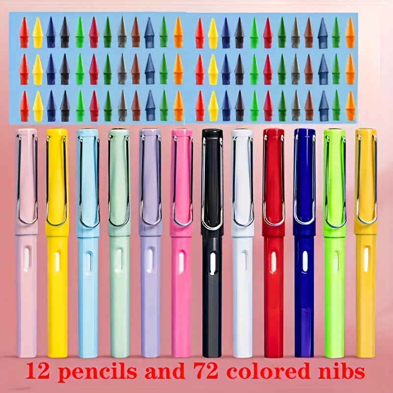 89-Piece School Supplies Set with Pencils and Colored Nibs for Learning and Gifts