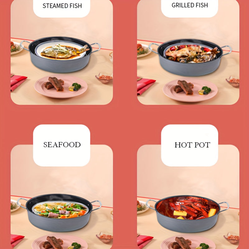 Ko'p maqsadli Katta Steam Poti - Dengiz mahsulotlari, baliq va boshqalar uchun ideal - Gaz va induksion pechlar, gril va uy oshxonalarida ishlaydi