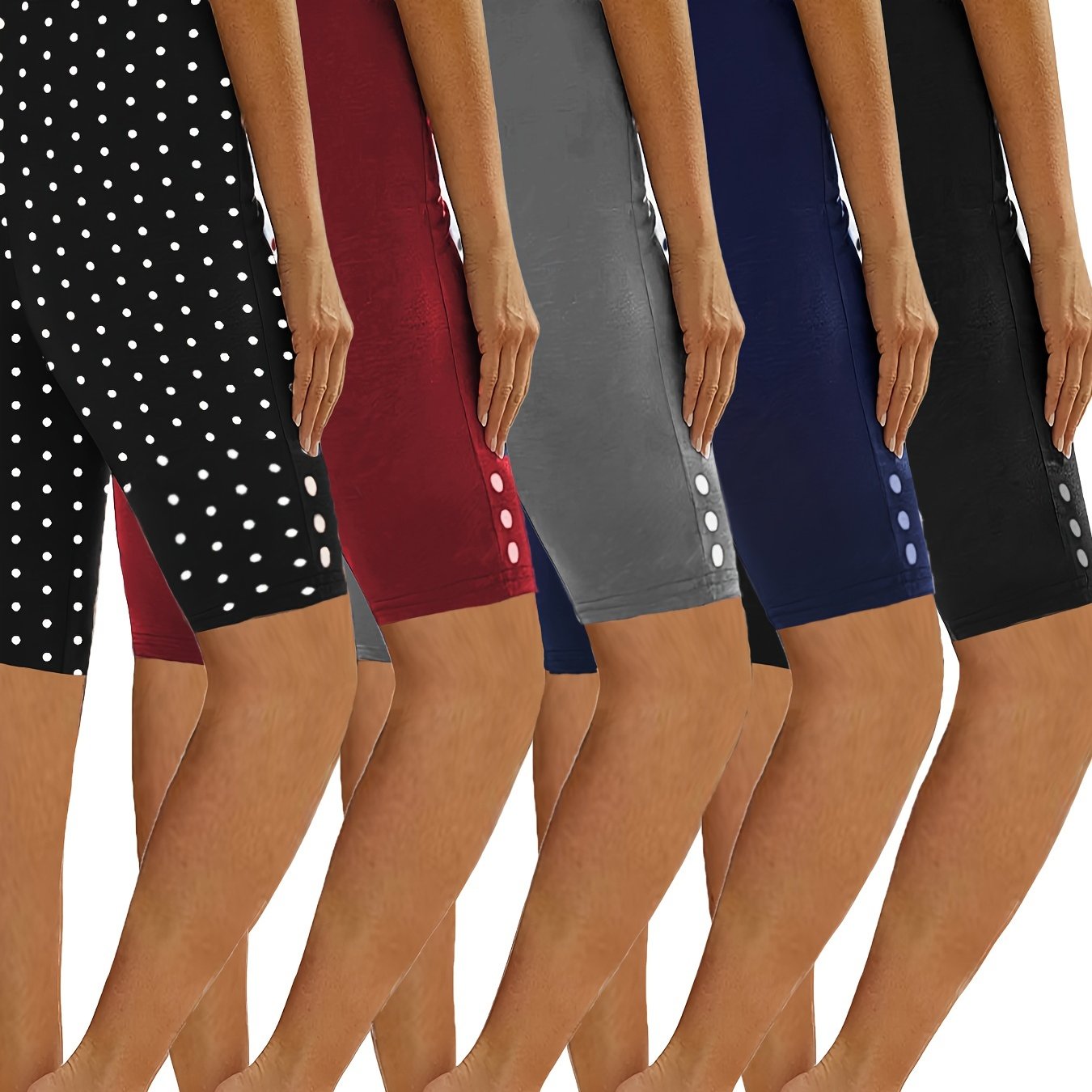 Women’s Sports Shorts Set, 5-Inch, Elastic Waist, Workout Yoga Running