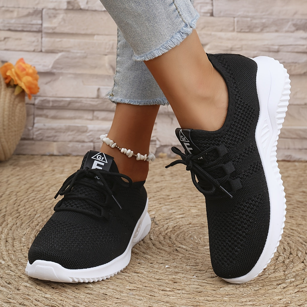 Zapatillas casuales para mujer ligeras, transpirables y sin cordones