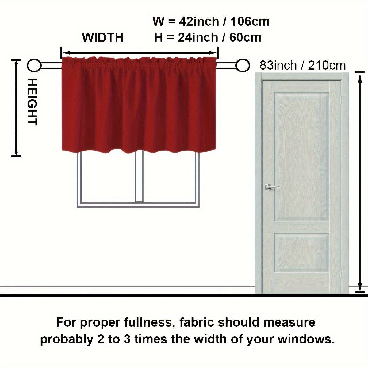 Blackout Heat Insulation Curtain Rod for Kitchen Living Room Bedroom Home Decor