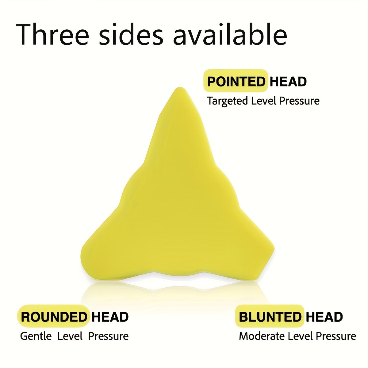 Dispositivo de masaje triangular de silicona portátil para relajación profunda de músculos