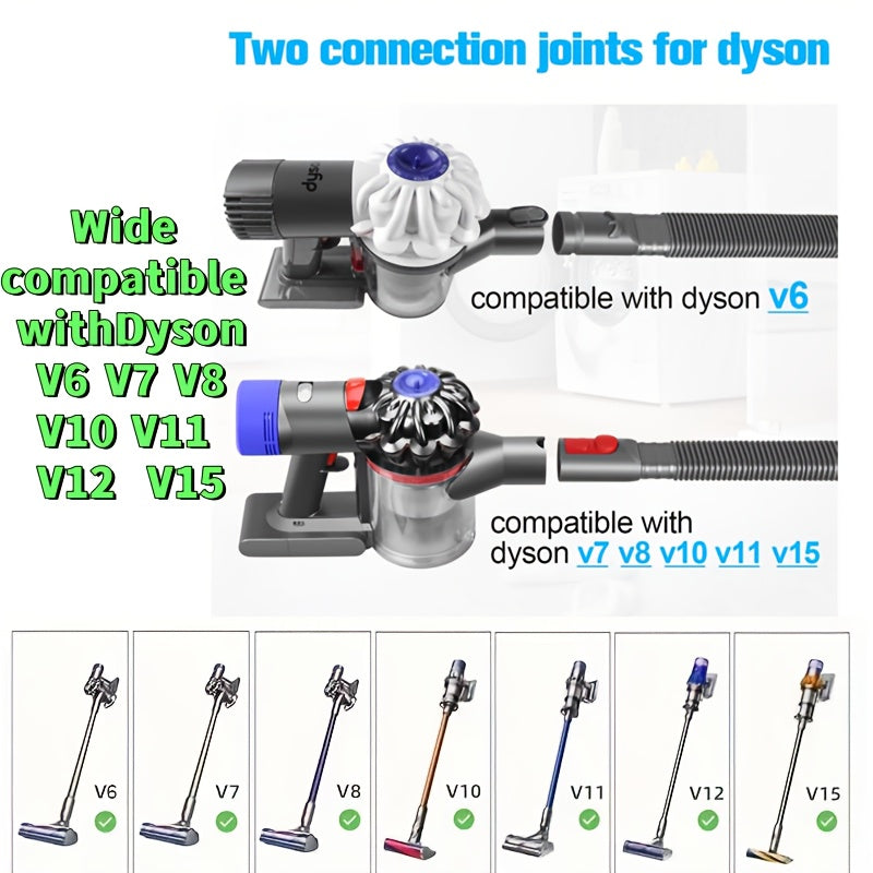 Vacuum Hose Kit for V6-V15 Models Flexible Plastic Car Seat and Tight Space Cleaner