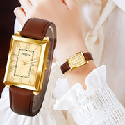 Ladies Quartz Watch Alloy Square Analog Shock-Resistant Fashionable Non-Waterproof