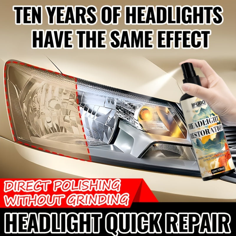 Kit de restauración de lentes de faros de coche universal, removedor de oxidación y pulido