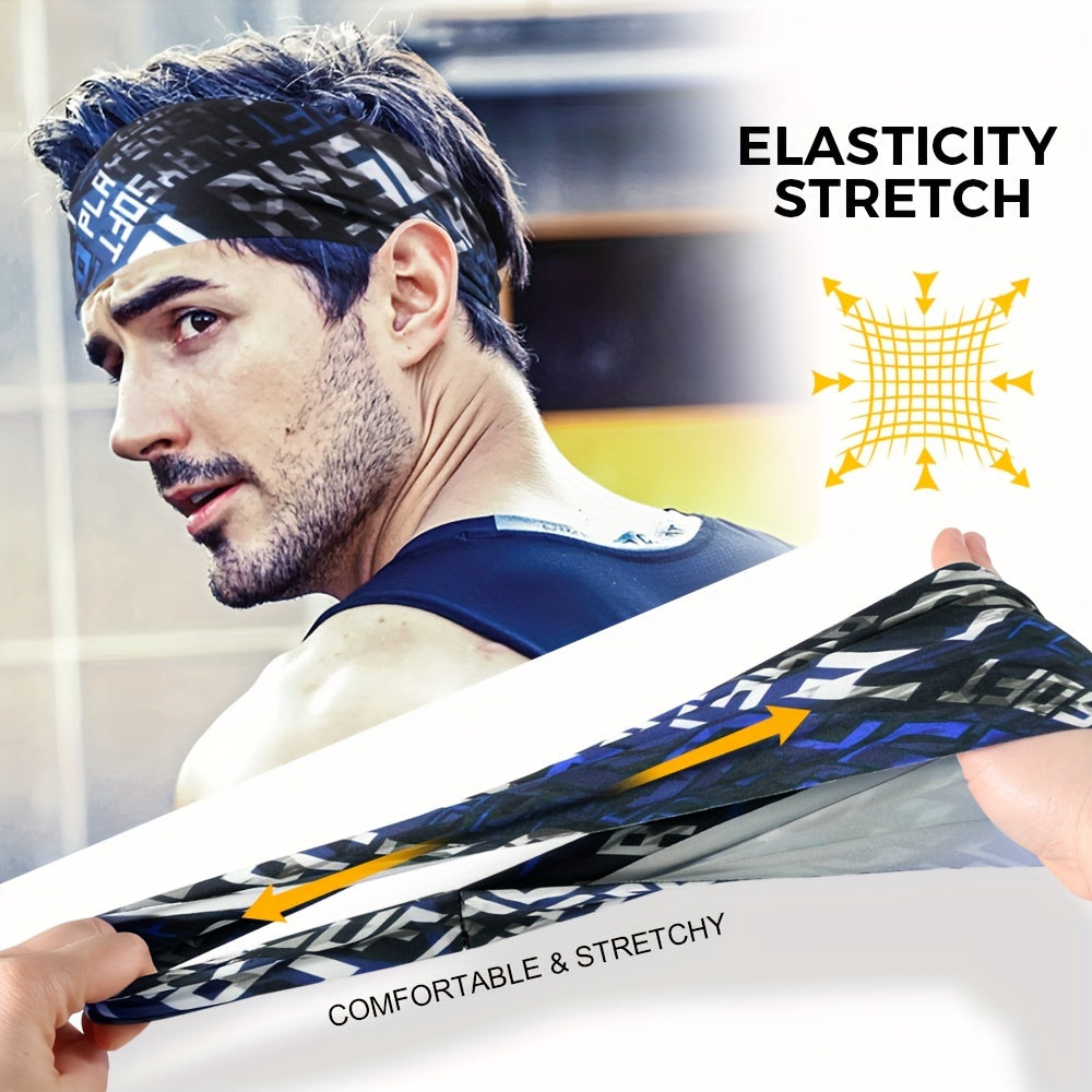 Elastic Headband for Running Yoga Tennis Cycling Sweat-Absorbing Breathable Fitness