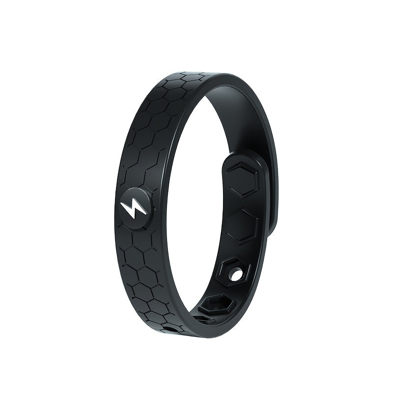 Silicone Wristband Honeycomb Design Electrostatic Radiation Protection Water Resistant Outdoor Sports