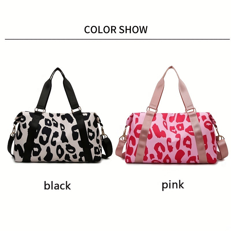 Leopard Pattern Sports Bag Large Capacity Gym Travel Bag