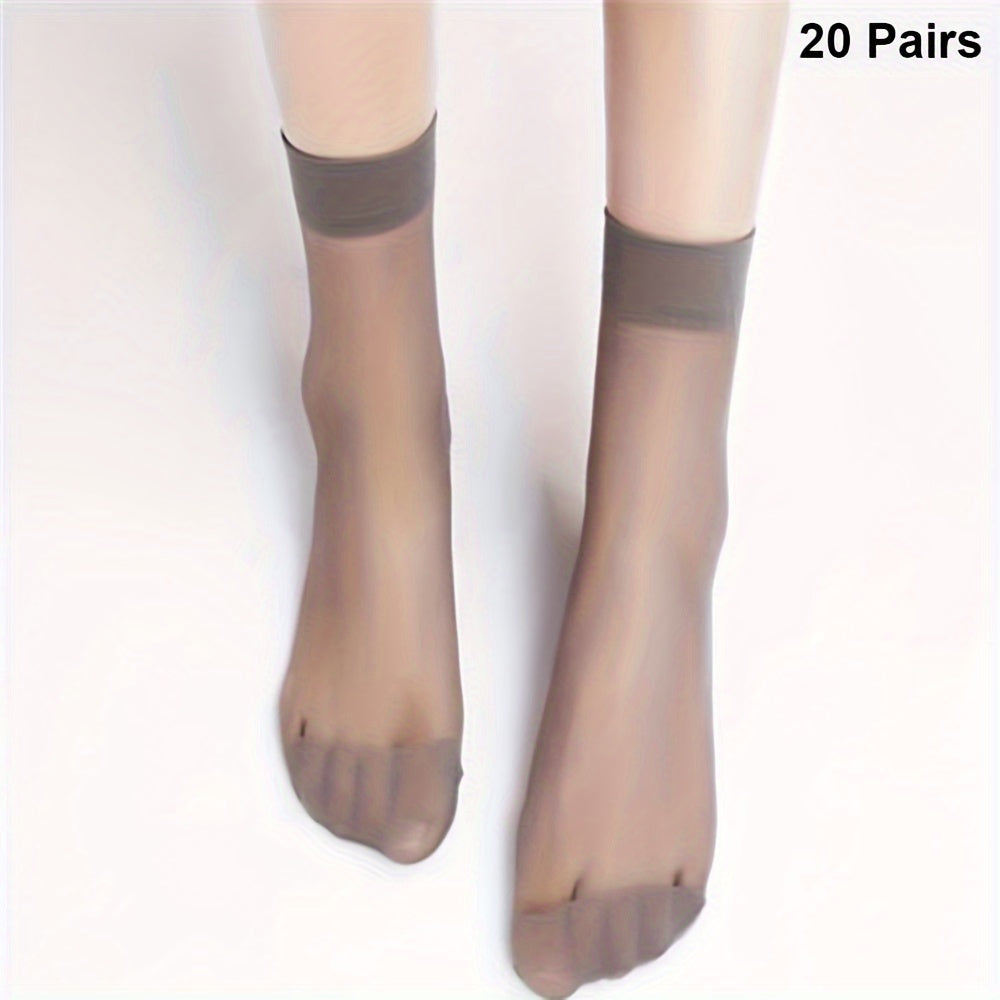 10 Pairs of Durable Short Work Socks Polyester Spandex Knit Fabric