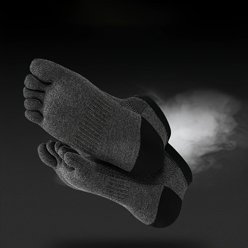 Мужские антибактериальные носки с разделённым пальцем и низким вырезом, 5 пар, дышащие летние носки