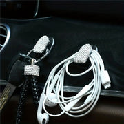 Unisex Rhinestone Car Hooks Decor with Sparkling Jewelry Style