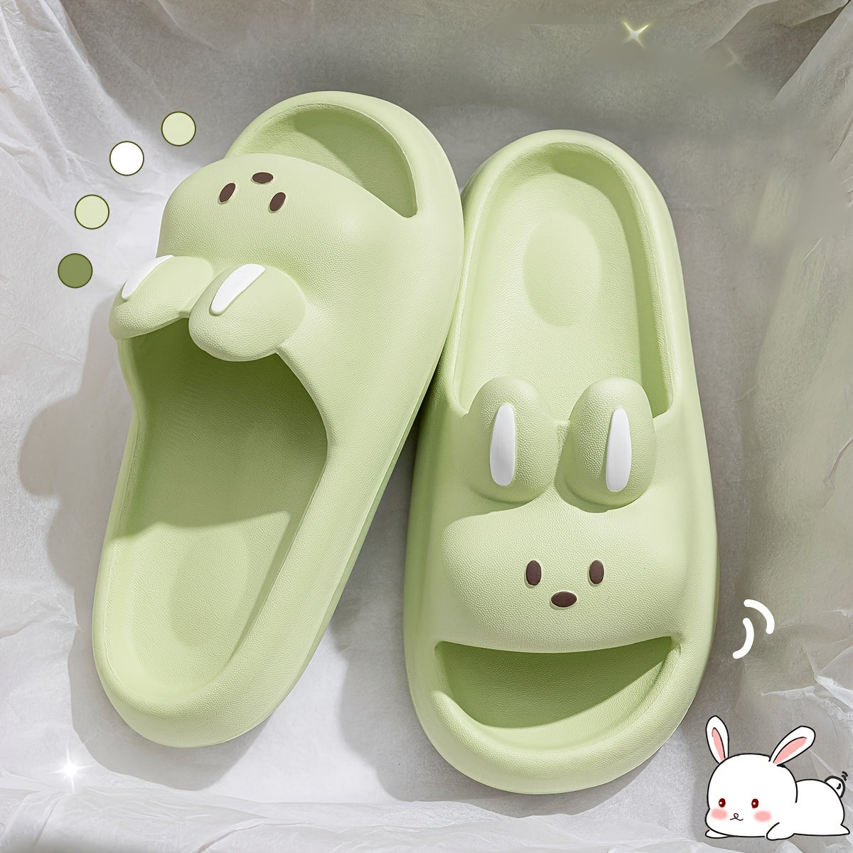 Ayollar uchun EVA Bunny Slides tormozsiz, engil hammom poyabzali