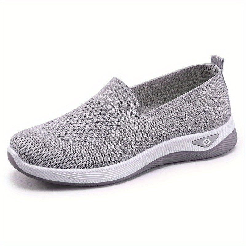 Women's Breathable Knitted Flat Shoes Comfortable Soft Sole Durable for Walking