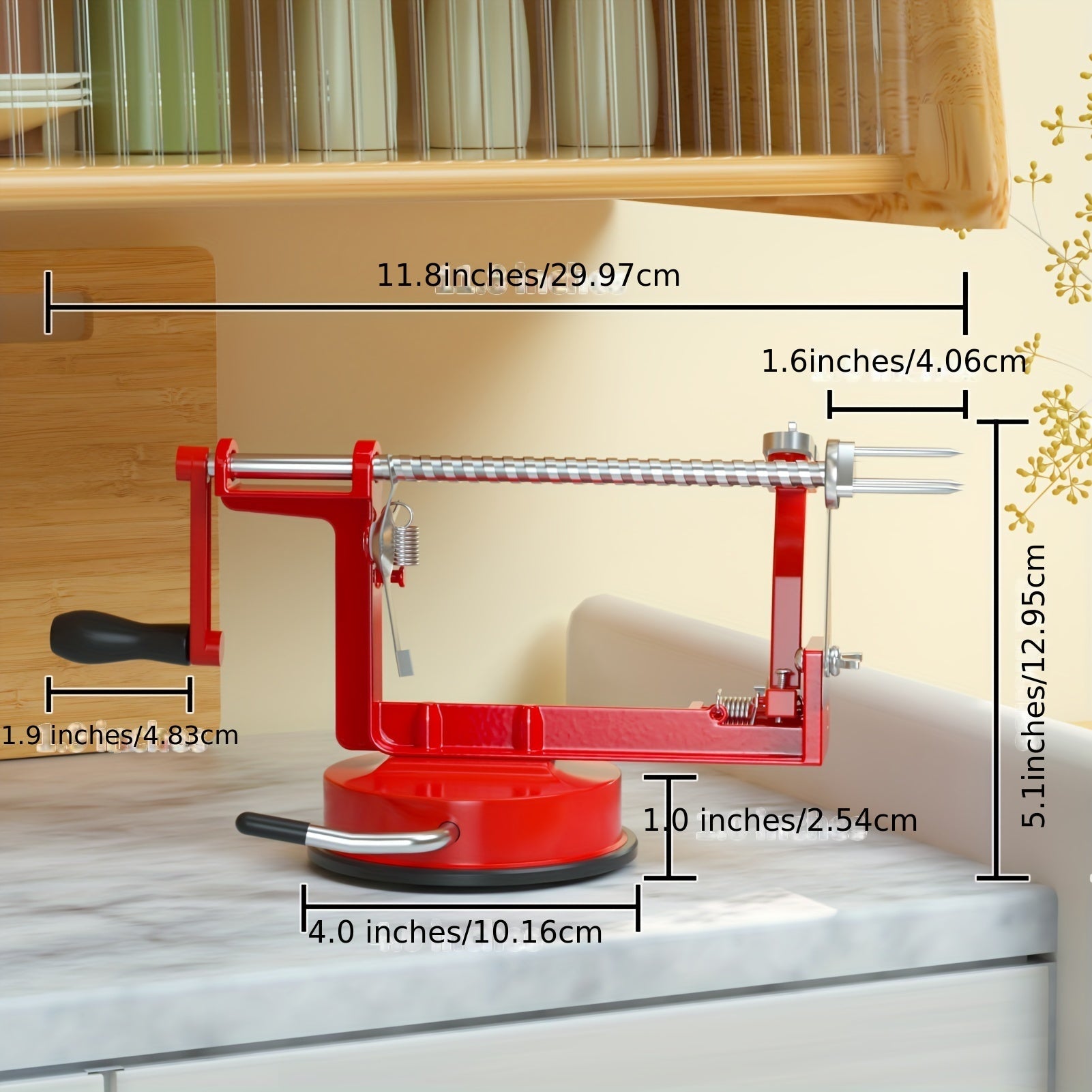 Stainless Steel Kitchen Gadget Peeling Slicing Coring Apples Pears Potatoes