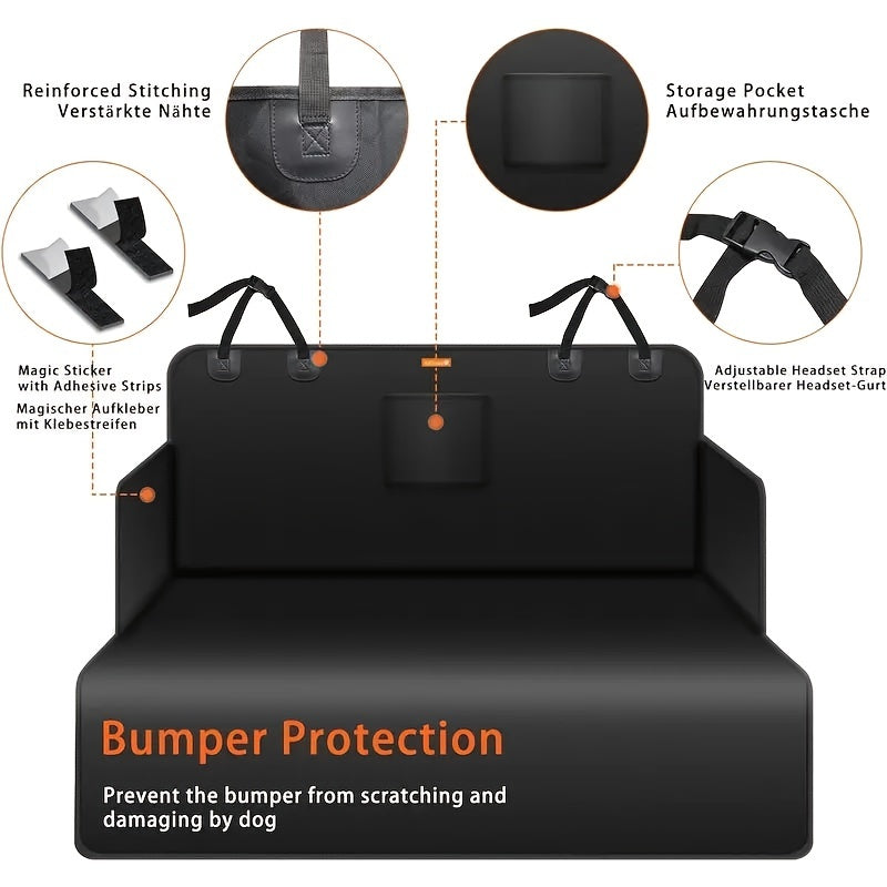 Waterproof Black Fabric Trunk Liner Protector for Small Trucks and SUVs